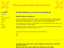Tablet Screenshot of club-sonnenschein.de